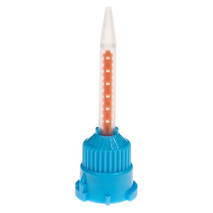 Acrylic T-Mixer Style Mixing Tips - 4:1 / 10:1, Blue/Orange, Size C&B (3.2mm) - 25 TIPS SLZ-154609 - Mixpac