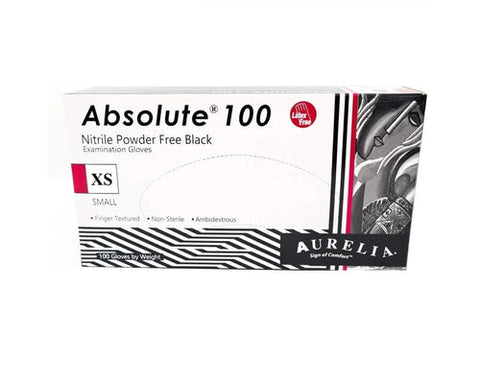 Nitrile Powder Free Absolute - Aurelia Black Gloves