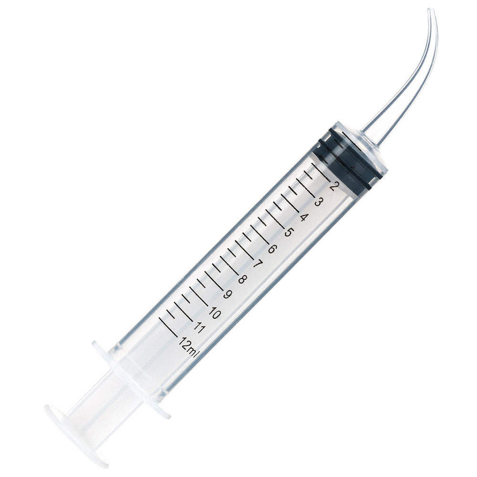 Utility Syringe Curved Tip 12cc 50/pk - Generic - Canadian Dental Supplies
