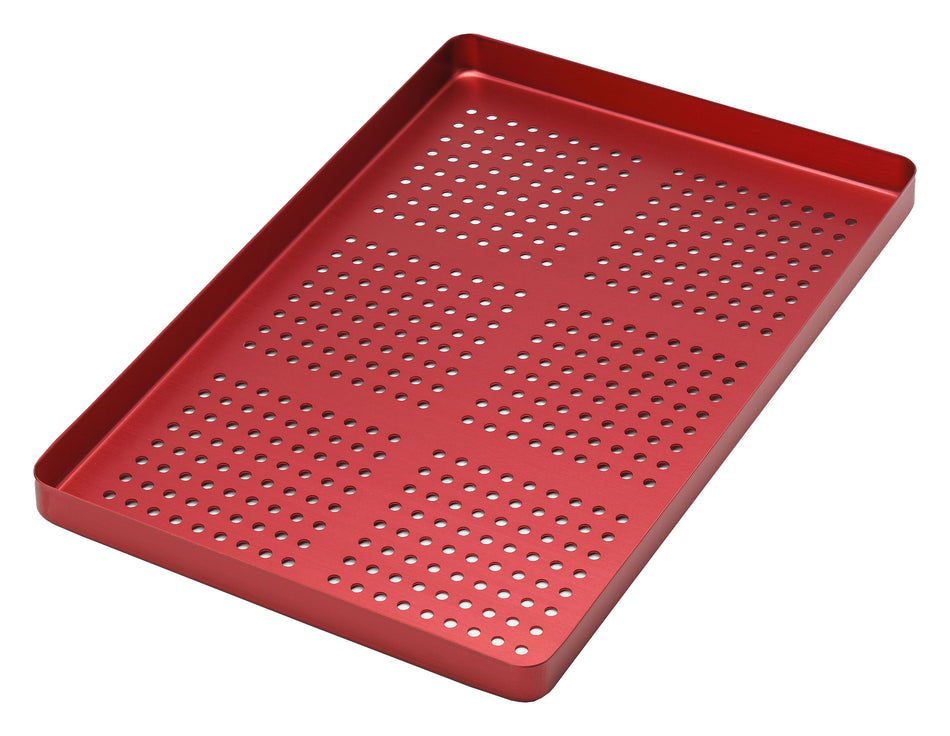 TRAY SMALL PERFORATED ALUMINIUM RED - MDSY-998/FRS