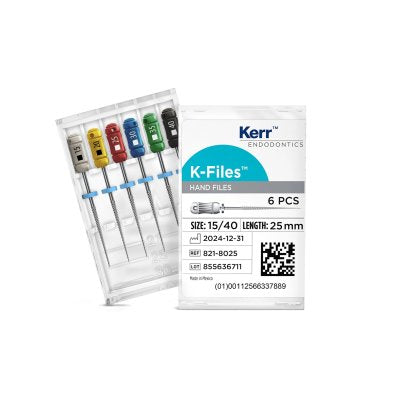 K-File Size 25mm #25 Stainless Steel Red 6/Pk Kerr Endodontics - 06065 - Gift Card - $5