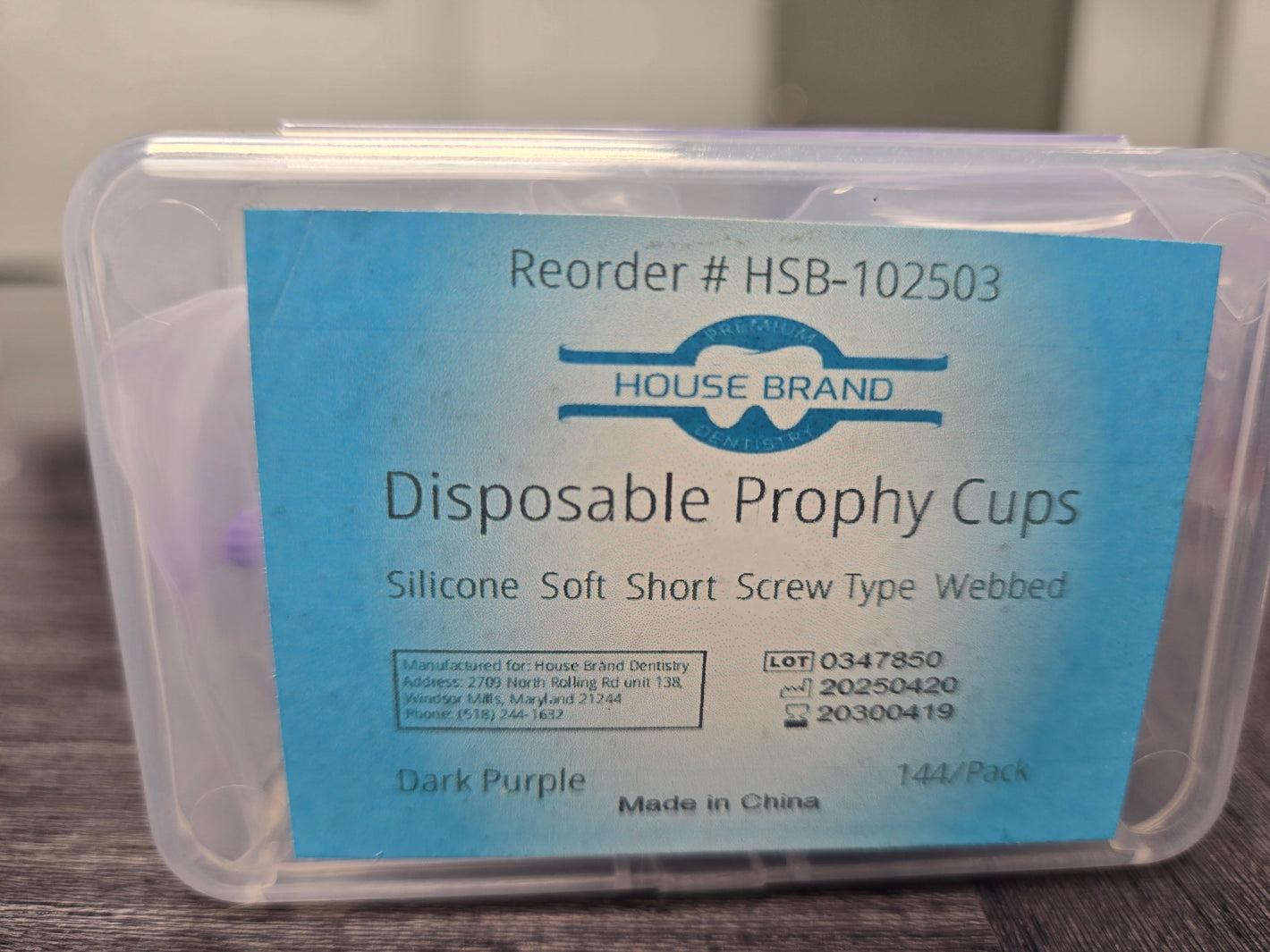 Prophy Screw Type Silicone 144/pk House Brand Dentsitry - Canadian Dental Supplies