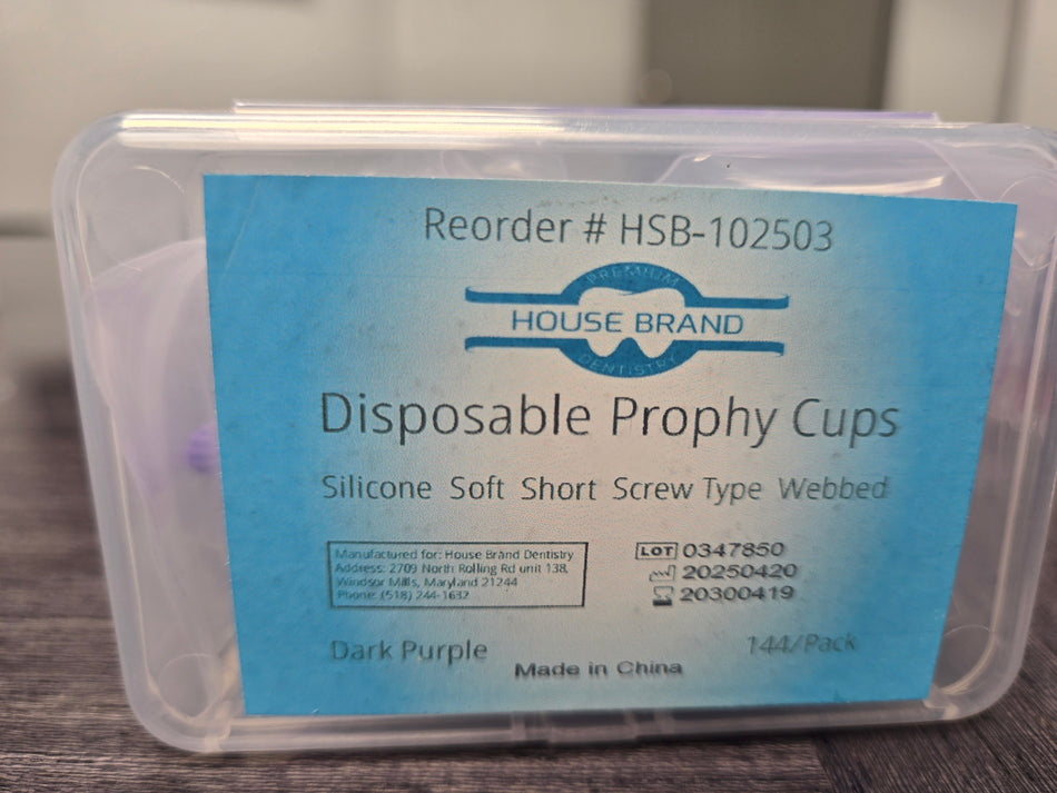 Prophy Screw Type Silicone 144/pk House Brand Dentsitry