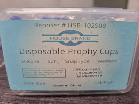 Prophy Cups Snap 144 House (min 5)