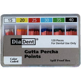 GP Spillproof   #15/40 Gutta Percha (Non-Marked) 120/box 101-691 - Diadent  - Gift Cards$2  10+$5