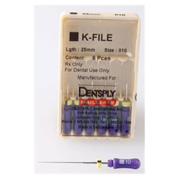 K-File 10 25mm SS 6/Pk.. Dentsply (671131)