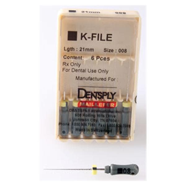 K-File 08 21mm SS 6/Pk.. Dentsply (671100)