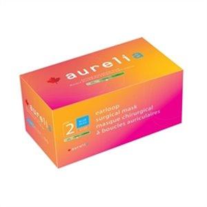 2025-11  Expiry Masks Surgical Earloop Blue 50/box Level 2 - Aurelia (Made in Canada) #2120