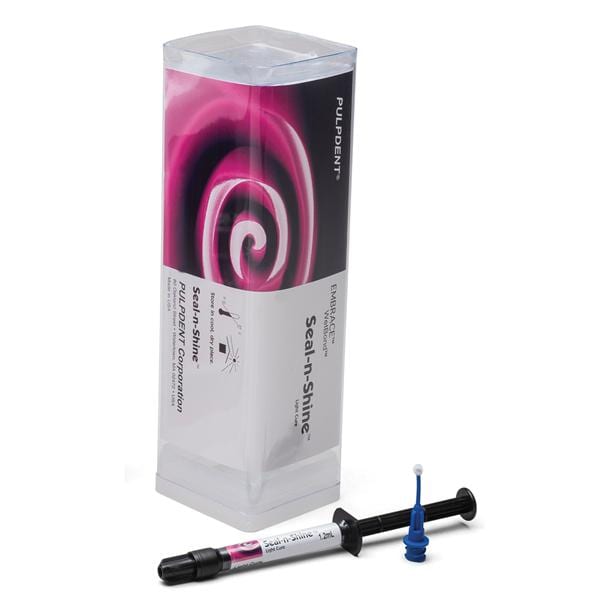 Embrace Seal-n-Shine - Pulpdent (EMSNS)..6ml bottle, brush handle &  100 tips - Gift Card - $5