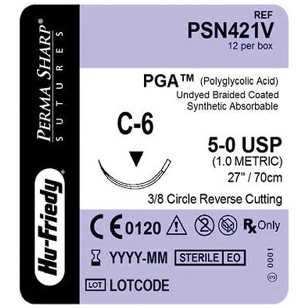 Suture PermaSharp PGA C-6 5-0 UD 27in  12/Bx  Hu-Friedy (PSN421V) - Gift Card - $5