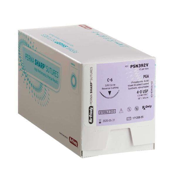 Suture PermaSharp PGA C-6 4-0 Violet 18in 12/Bx -  Hu-Friedy (PSN392V) - Gift Card - $5