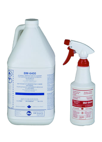 BM6400 Surface Disinfectant  Ethanol 71%..1 Bottle 4L  - BM Group       GIFT CARDS     -  $5     4+ $7.50, , BM GROUP - Canadian Dental Supplies, office supplies, medical supplies, dentistry, dental office, dental implants cost, medical supply store, dental instruments, dental supplies canada, dental supply, dental supply company 