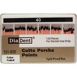 GP Spillproof   #40 Gutta Percha (Non-Marked) 120/box 101-608 - Diadent - Gift Card - $2  10+$5