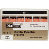 GP Spillproof   #80 Gutta Percha (Non-Marked) 120/box 101-614 - Diadent - Gift Card - $2