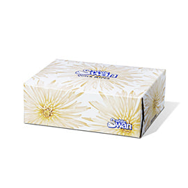 Paper Facial Tissue Wipes - White Swan..200 boxes  17900130 - Gift Card - $10