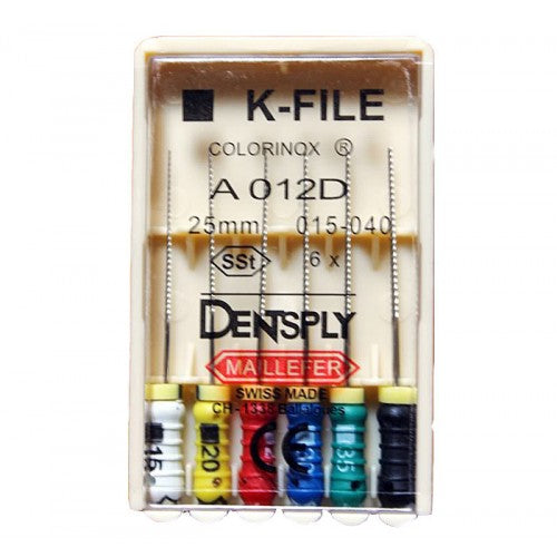 K-File 25 21mm SS 6/Pk..Dentsply (671104)