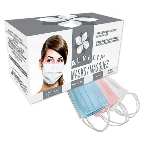 2025-05 Expiry Mask  Aurelia Face Mask, Pink 50/box  LEVEL 2 - Aurelia #2122