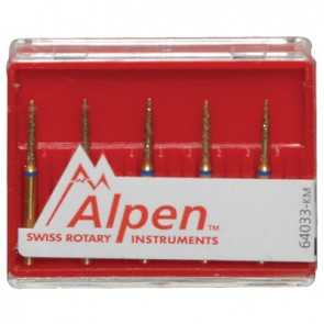 Bur Alpen FG 835C 012 Diamond Bur 5/Pk ..Whaledent Inc (R835C012FG)